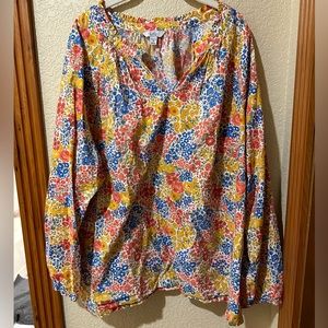 Croft & Barrow floral cotton blouse